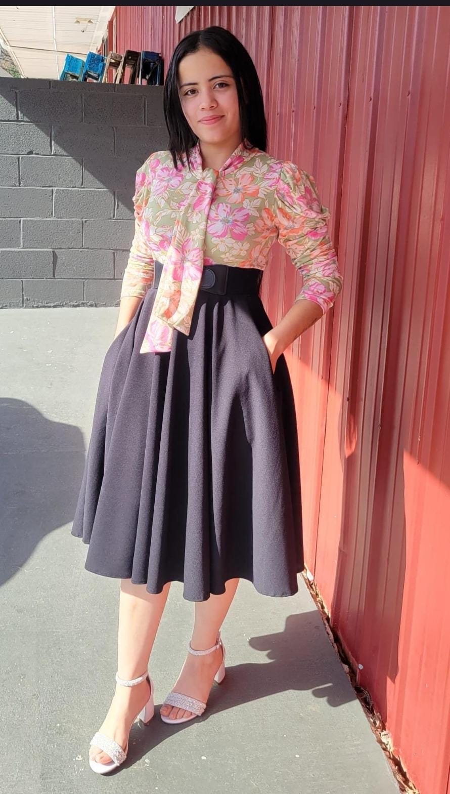 Midi Skirt with Pockets